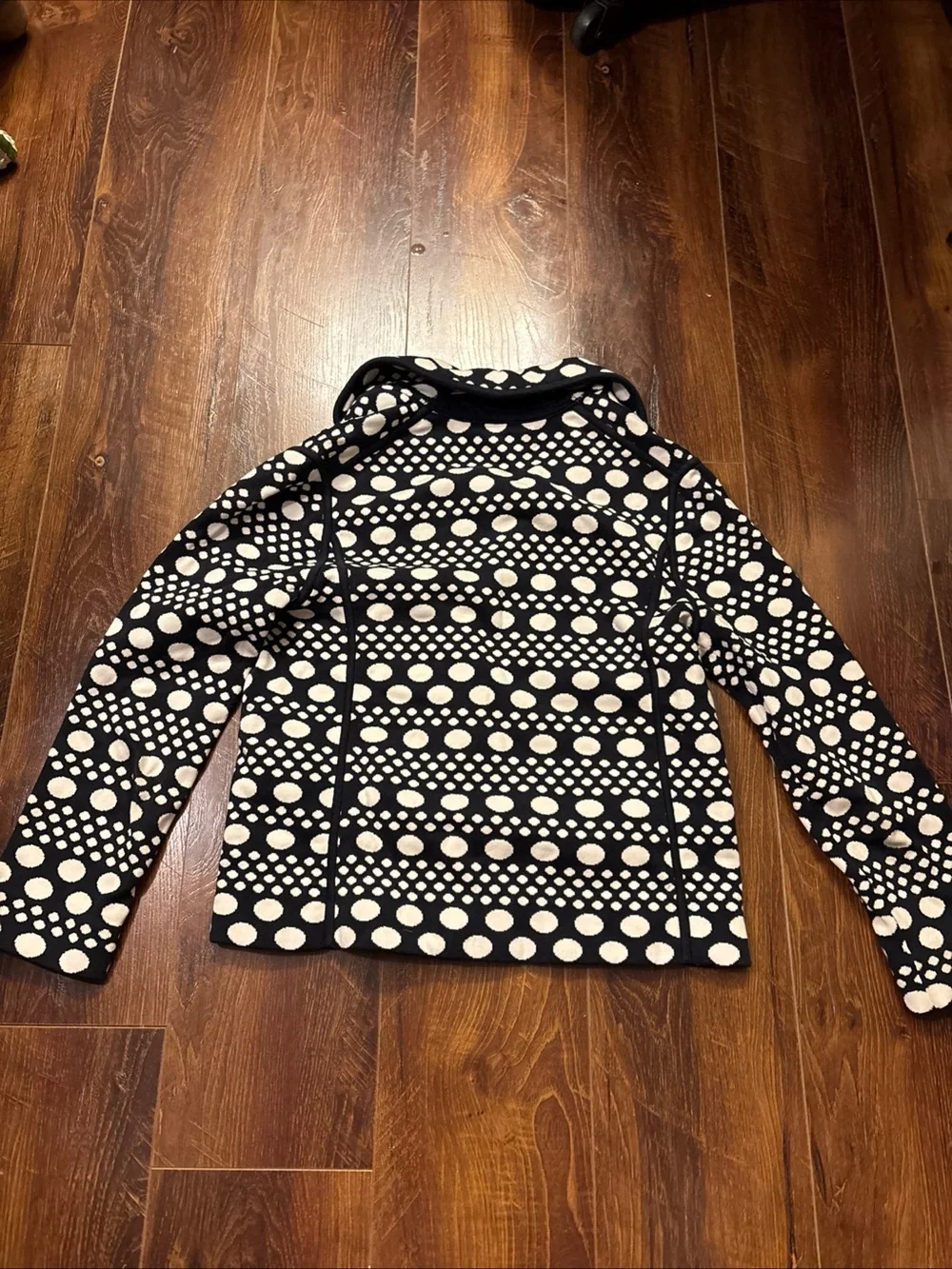 Tory Burch Elijah Jacket Blazer Navy Blue Dots Womens XSmall Button Front